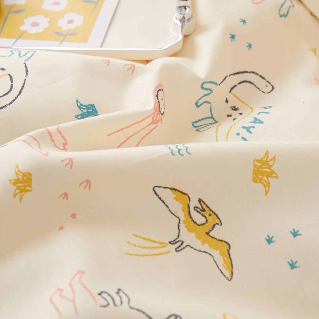 Juego de funda de duvet con estampado dinosaurios 100% algodón - Dulces Bed & Home