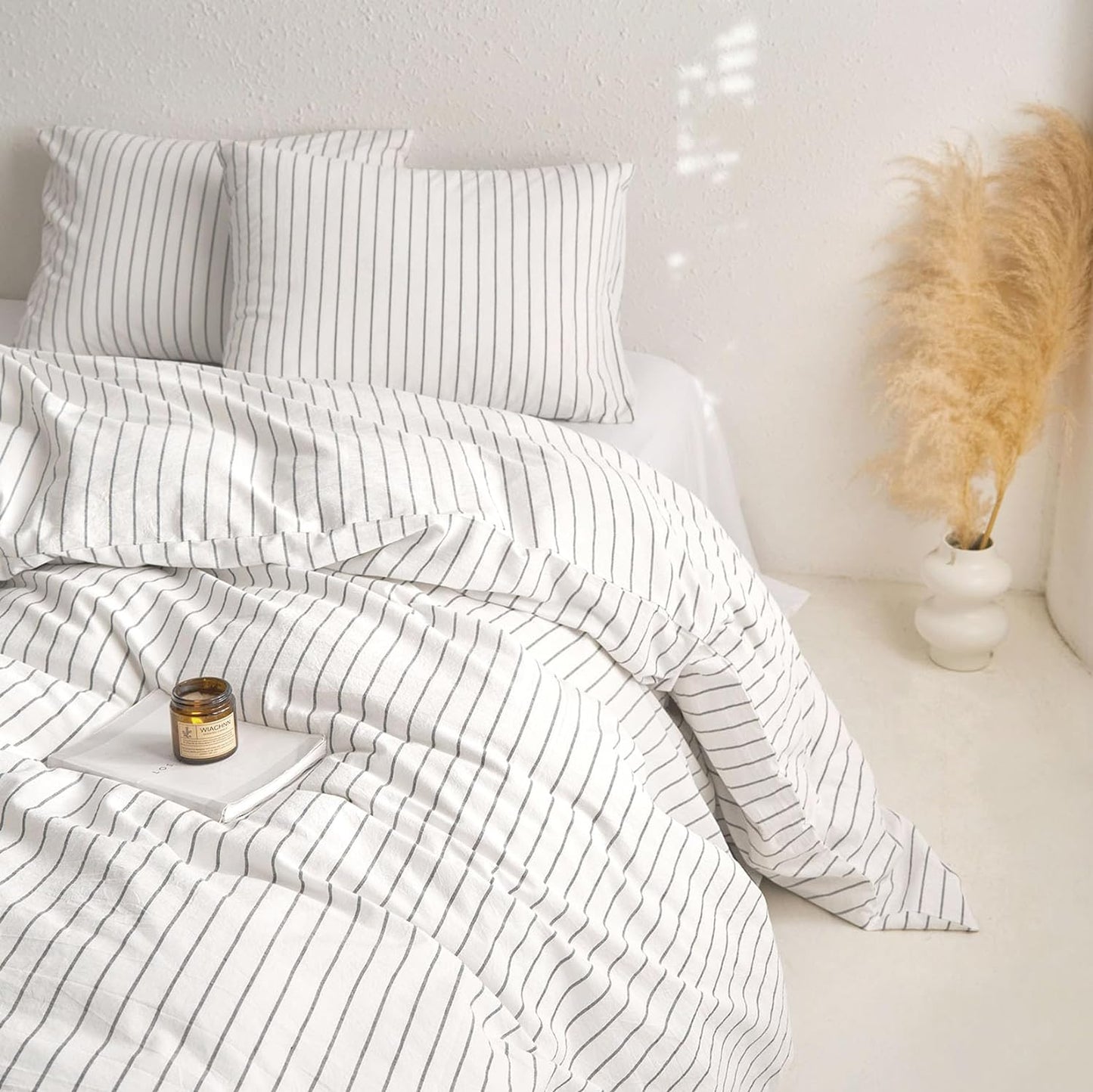 Set funda de duvet de rayas blancas - Dulces Bed & Home