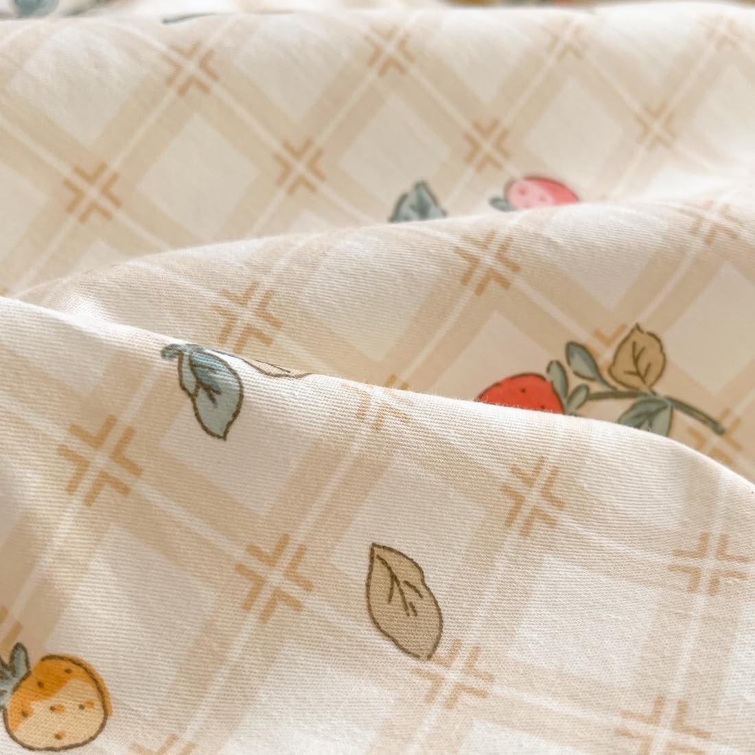 Juego de funda de duvet con estampado de fresas 100% algodón - Dulces Bed & Home