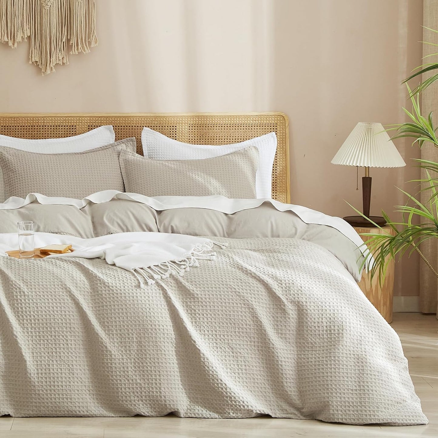 Juego de funda de duvet textura waffle weave - Dulces Bed & Home