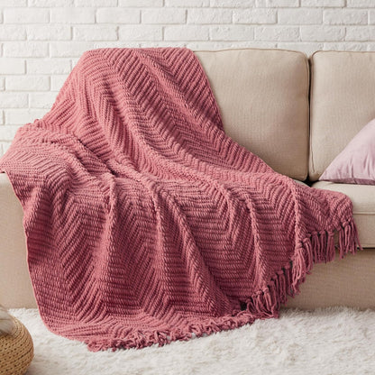 Manta de punto de crochet chunky