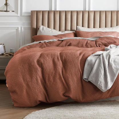 Set de funda de duvet con textura waffle - Dulces Bed & Home