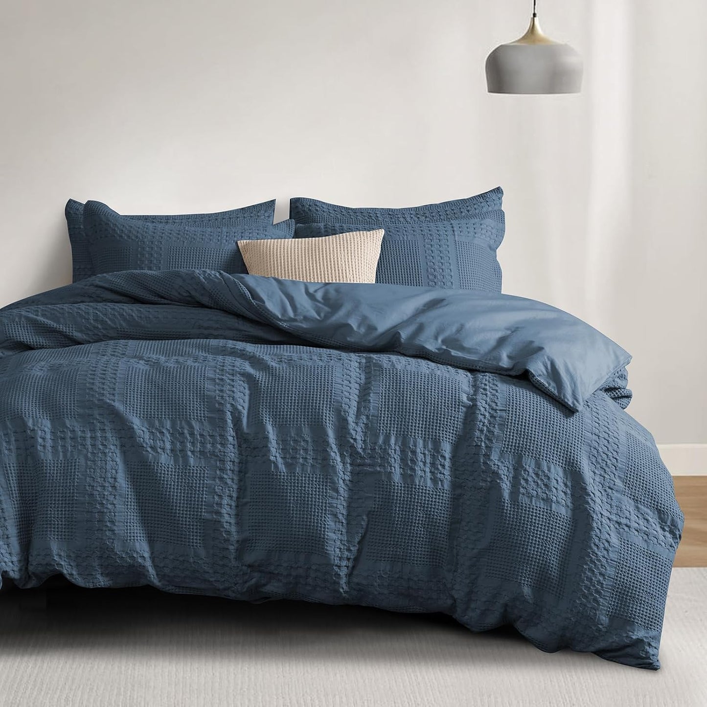 Juego de funda de duvet Waffle Weave para todas las estaciones - Dulces Bed & Home