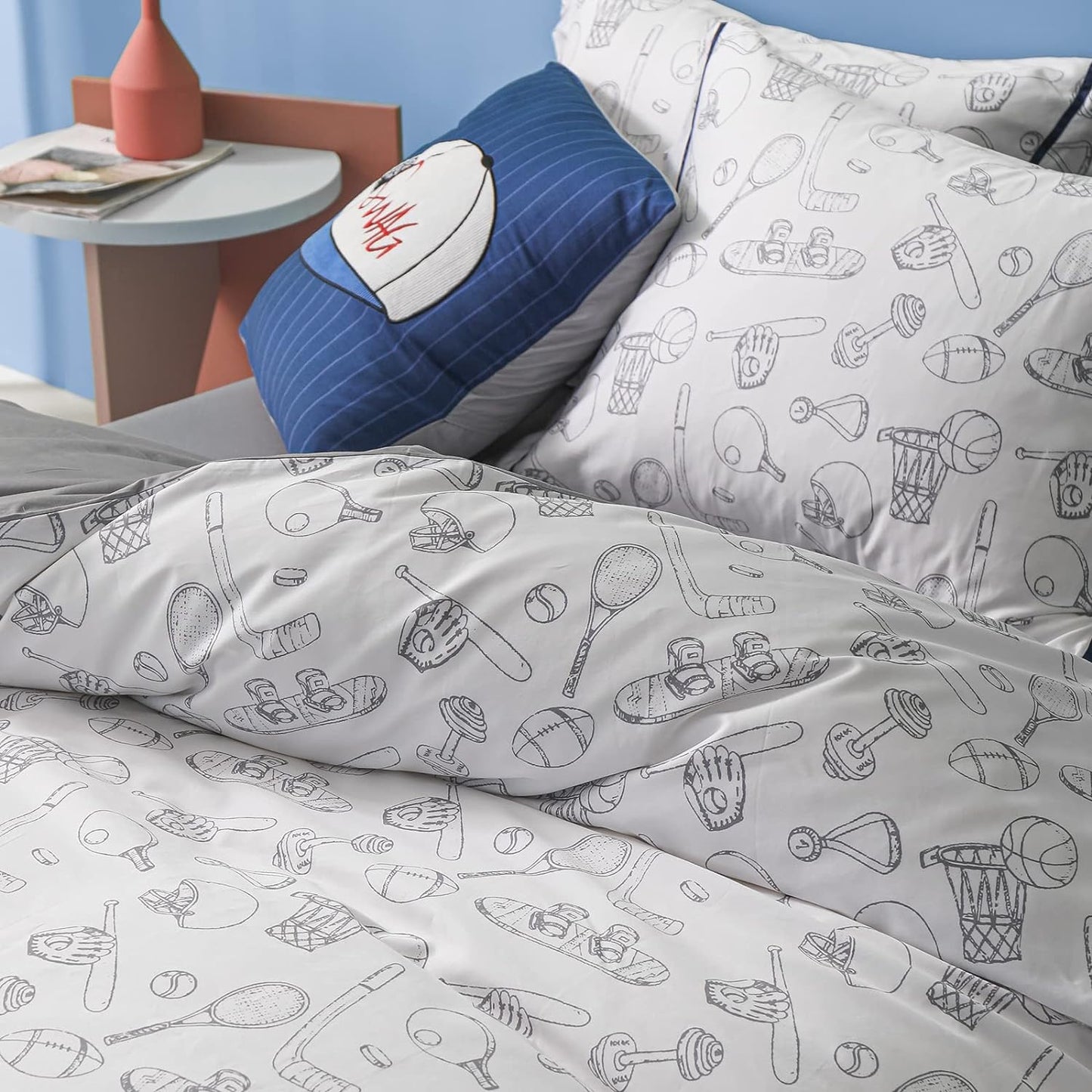 Patron de Baseball, juego de funda de duvet - Dulces Bed & Home