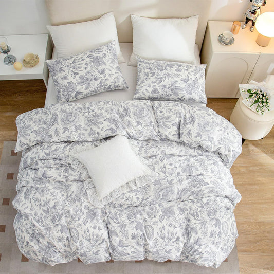 Funda de duvet de microfibra azul floral - Dulces Bed & Home