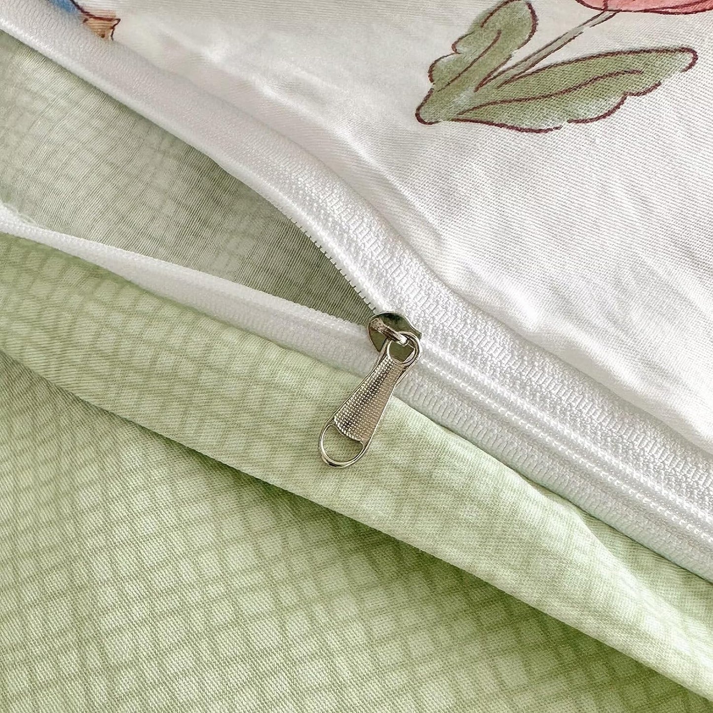 Funda de duvet con diseño de conejo plaid hojas verdes 100% algodón. - Dulces Bed & Home