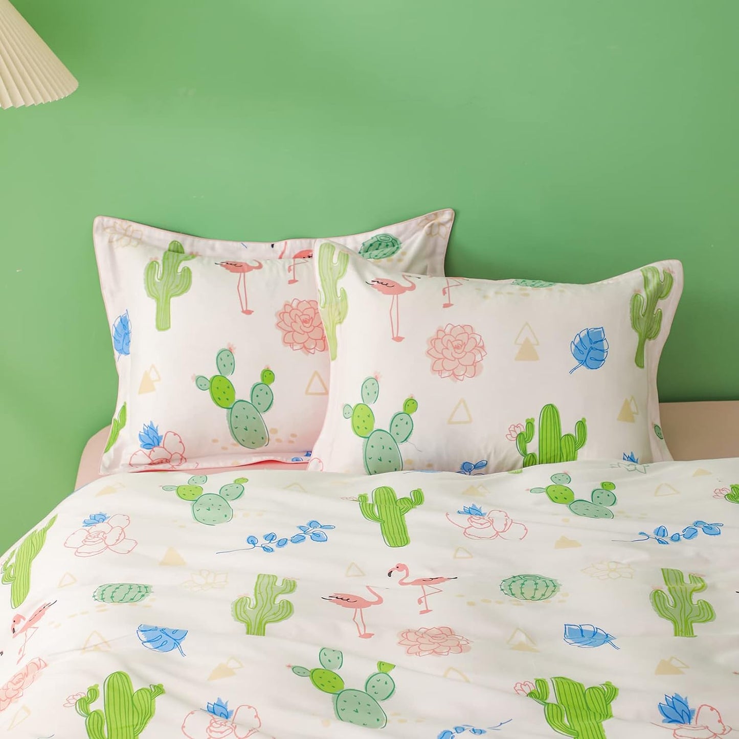 Funda de duvet con diseño de cactus y flamingos - Dulces Bed & Home