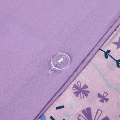 Juego de funda de duvet con estampado de unicornios en fondo rosa 100% algodón - Dulces Bed & Home