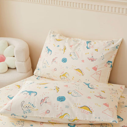 Juego de funda de duvet con  estampado dinosaurios 100% algodón - Dulces Bed & Home