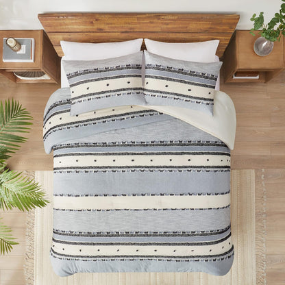 Juego de edredón  con rayas estilo boho - Dulces Bed & Home