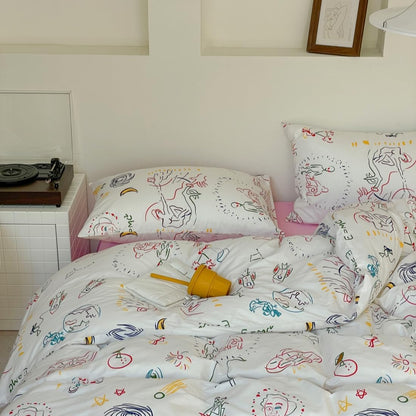 Juego de funda de duvet, diseño fantasia 100% algodón - Dulces Bed & Home