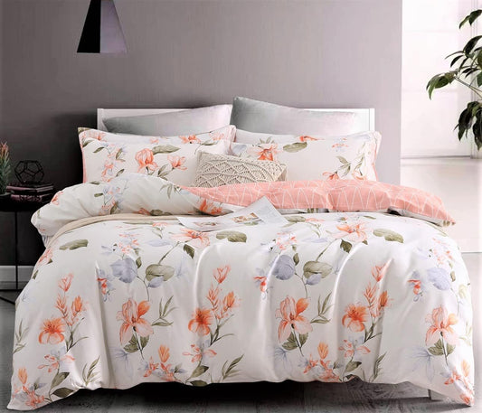 Funda de duvet pink botanical reversible - Dulces Bed & Home