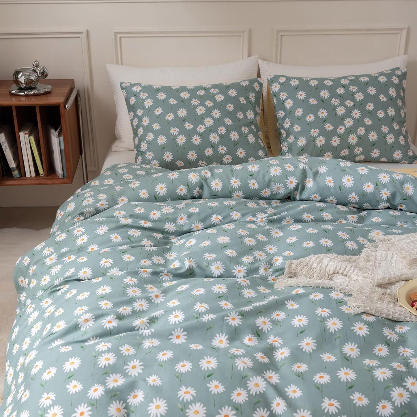 Margaritas blancas funda de duvet reversible - Dulces Bed & Home