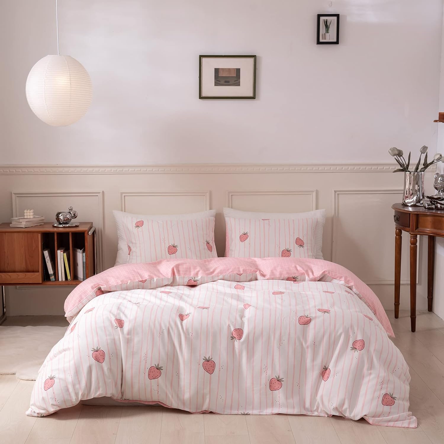 Pink strawberry bedding set - Dulces Bed & Home