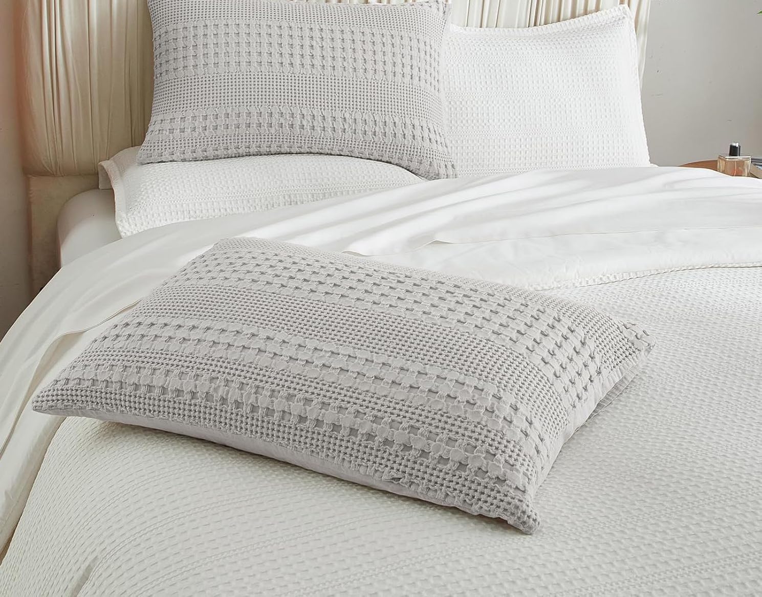 Funda para almohada decorativa gris claro - Dulces Bed & Home
