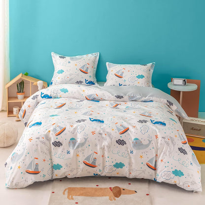 Juego de funda de duvet con patron de ballenas - Dulces Bed & Home