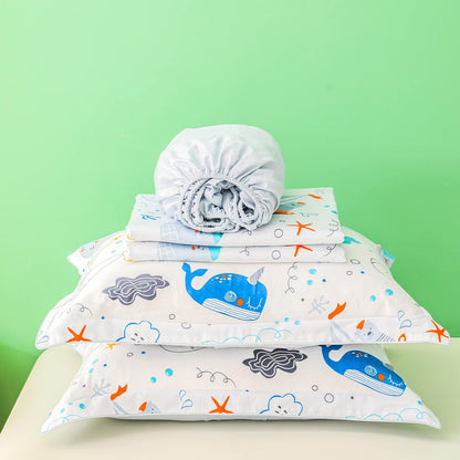 Juego de funda de duvet con patron de ballenas - Dulces Bed & Home