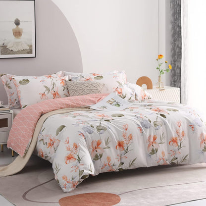 Funda de duvet pink botanical reversible - Dulces Bed & Home