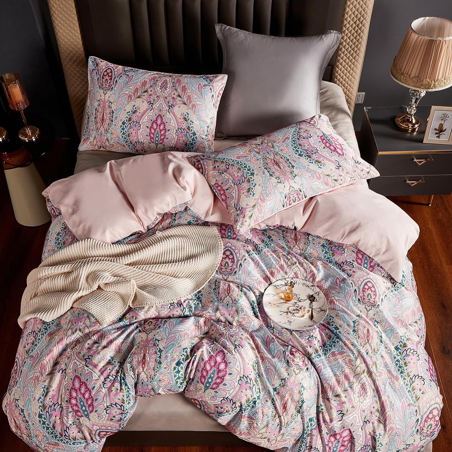 Juego de funda de duvet de microfibra con diseño floral - Dulces Bed & Home