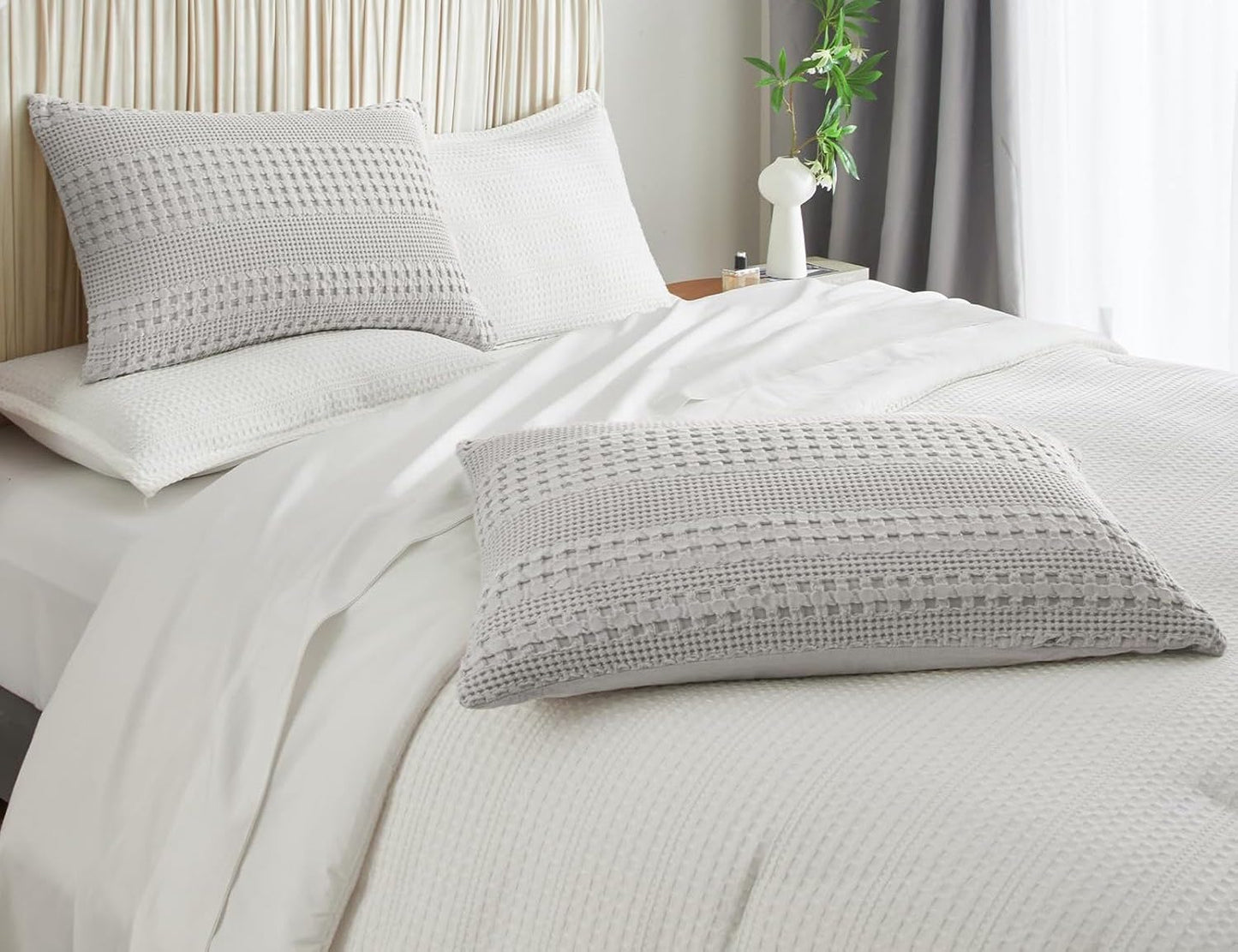 Funda para almohada decorativa gris claro - Dulces Bed & Home