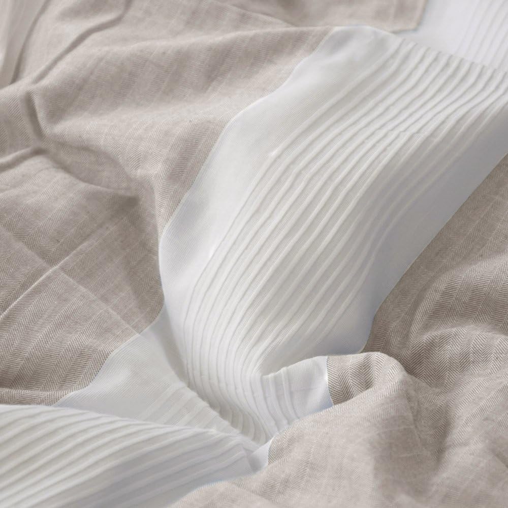 Funda de duvet de rayas con pliegues en tejido textura - Dulces Bed & Home