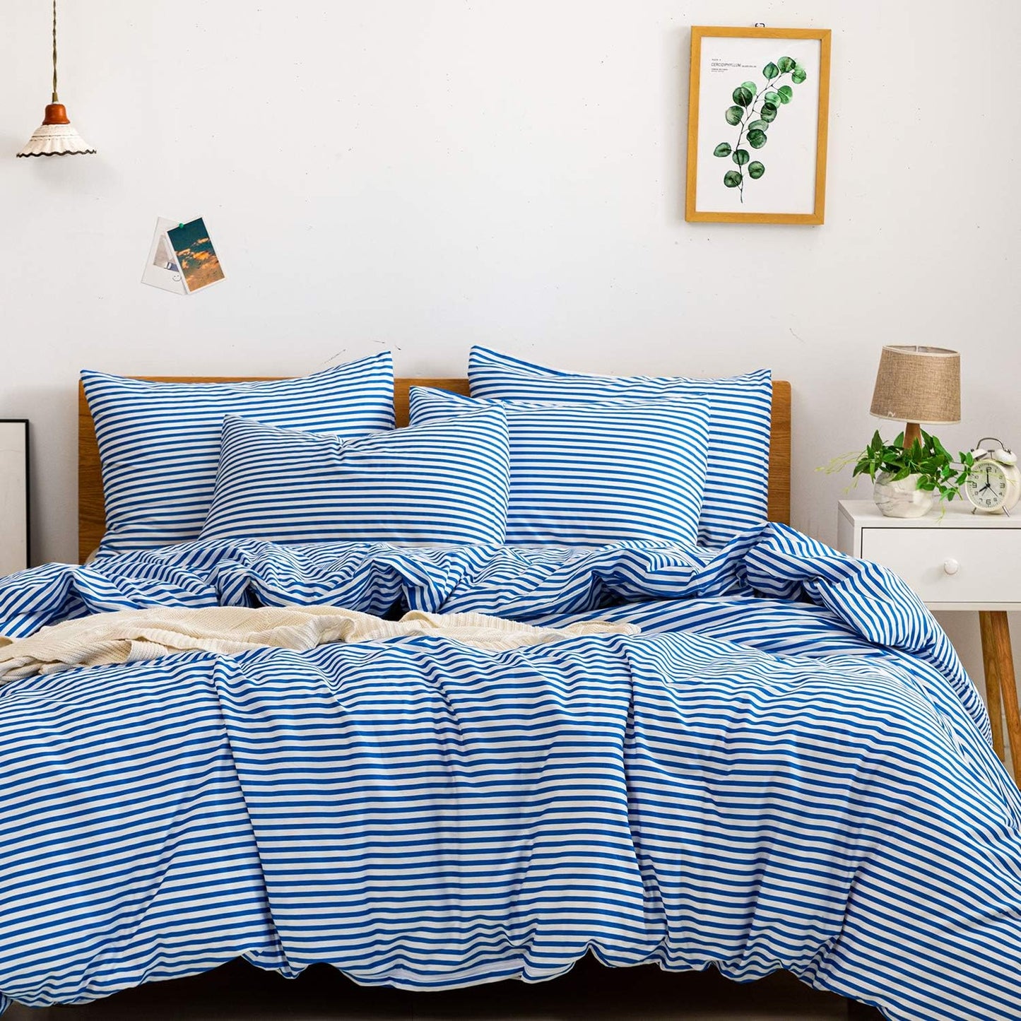 Funda de duvet 100% algodón, patron blanco con lineas de colores - Dulces Bed & Home