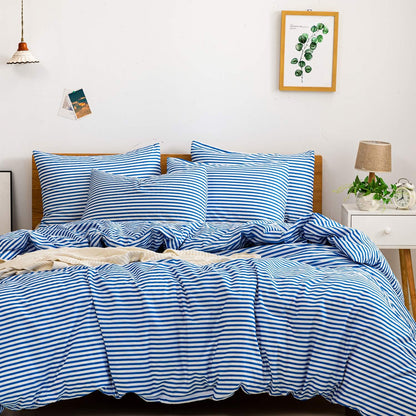 Funda de duvet 100% algodón, patron blanco con lineas de colores - Dulces Bed & Home