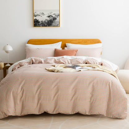 Funda de duvet 100% algodón, patron blanco con lineas de colores - Dulces Bed & Home