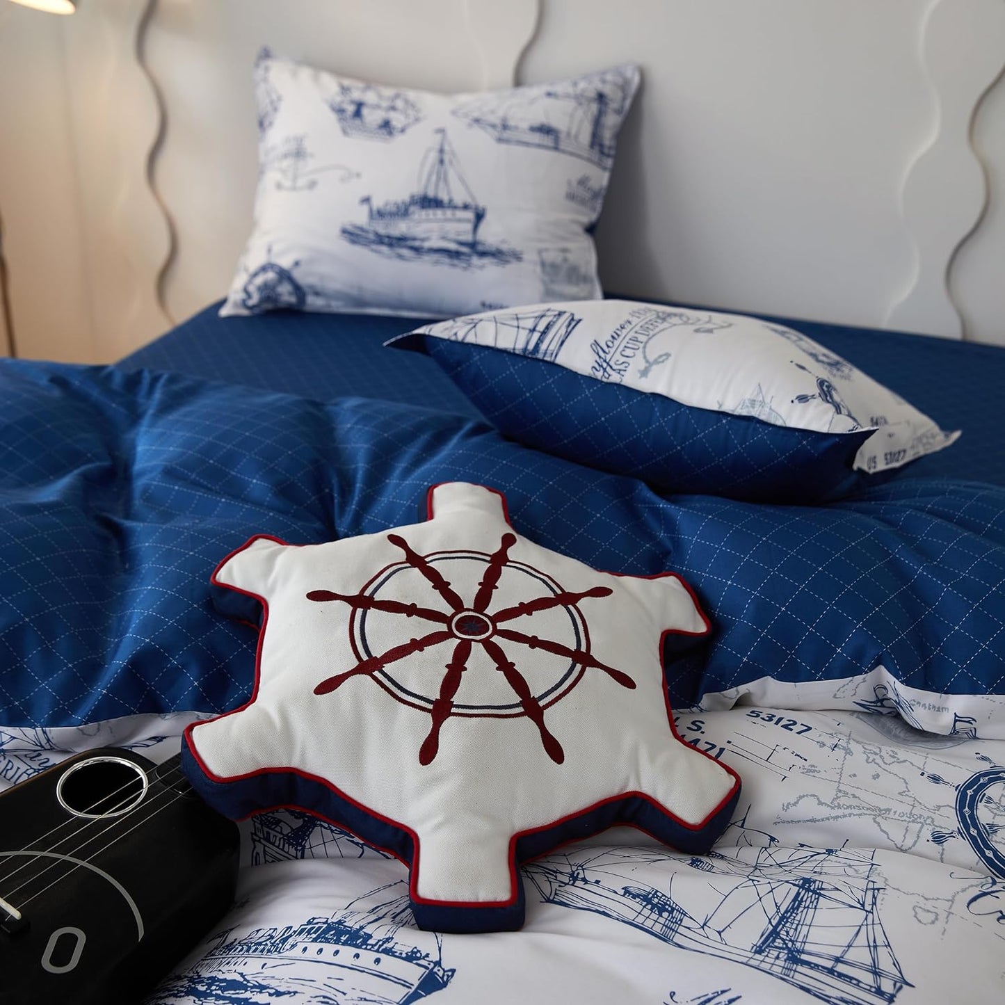 Funda de duvet 100% algodón con estampado de velero - Dulces Bed & Home