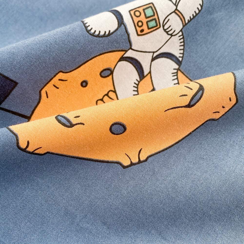 Juego de funda de duvet con diseño de galaxia espacial en azul marino 100% algodón - Dulces Bed & Home