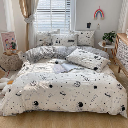 Juego de funda de duvet con diseño del espacio 100% algodón - Dulces Bed & Home