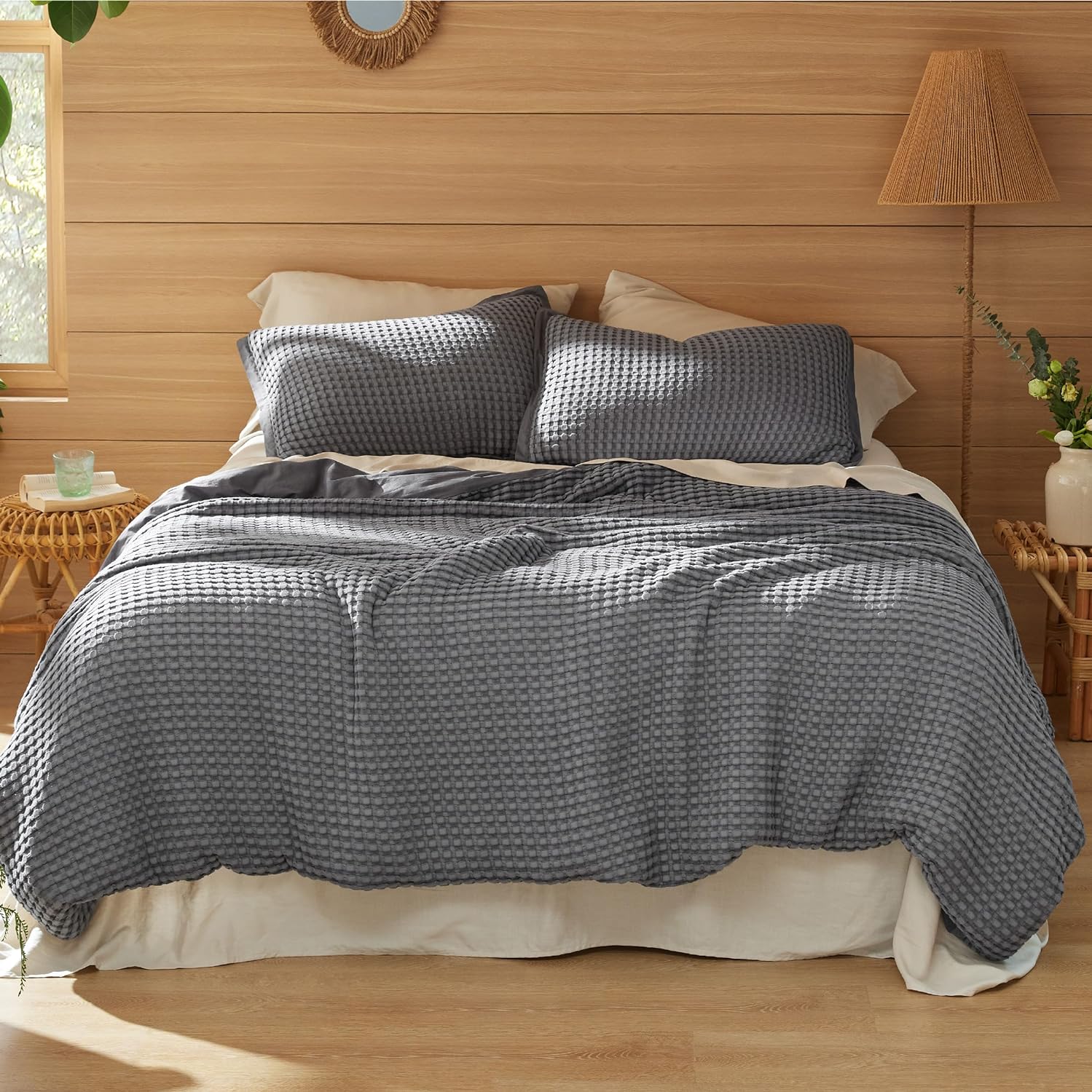 Set de funda de duvet con textura waffle - Dulces Bed & Home