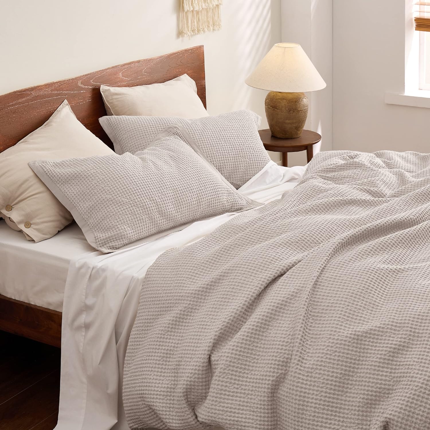 Set de funda de duvet con textura waffle - Dulces Bed & Home