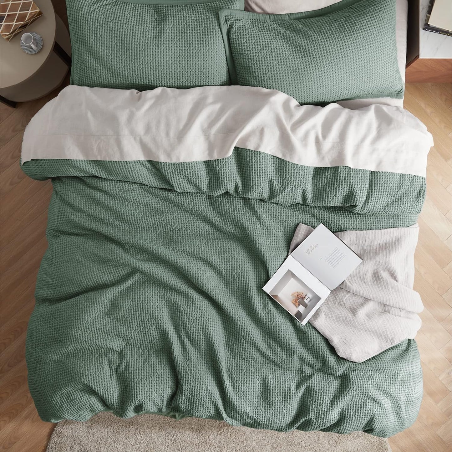 Set de funda de duvet con textura waffle - Dulces Bed & Home